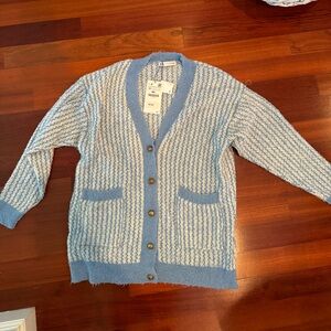 BNWT, Zara, Blue and White Women's Sweater